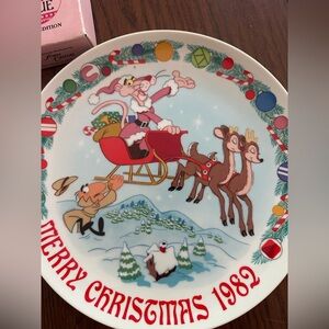 Royal Orleans Limited Edit Merry Christmas 1982 Pink Panther Sleigh Ride 1st Ann